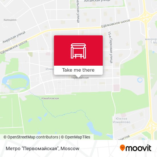 Метро "Первомайская" map