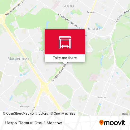 Метро "Теплый Стан" map