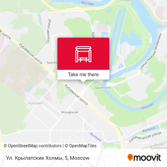 Ул. Крылатские Холмы, 5 map