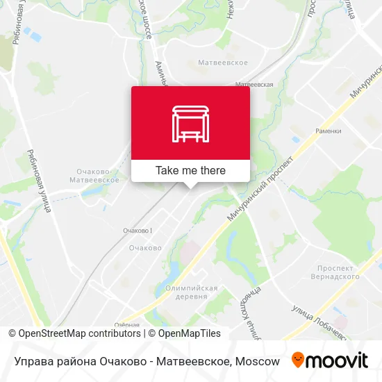 Управа района Очаково - Матвеевское map