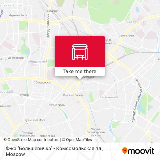 Ф-ка "Большевичка" - Комсомольская пл. map