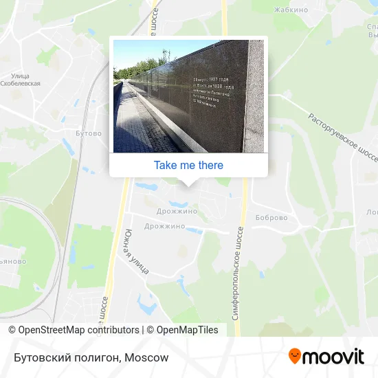 Бутовский полигон map