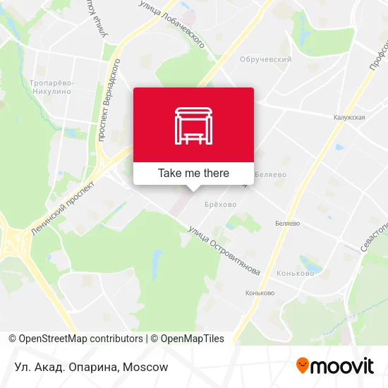 Ул. Акад. Опарина map
