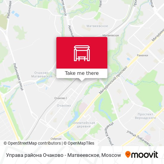 Управа района Очаково - Матвеевское map