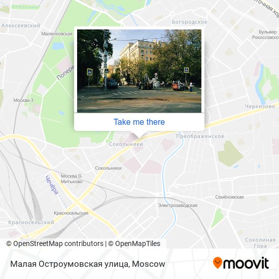 Малая Остроумовская улица map