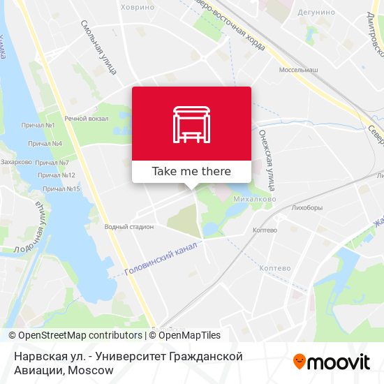 Нарвская ул. - Университет Гражданской Авиации map