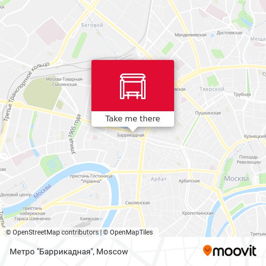 Метро "Баррикадная" map