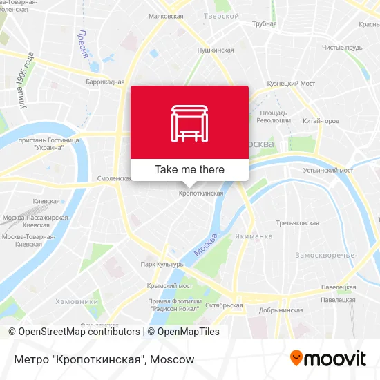 Метро "Кропоткинская" map