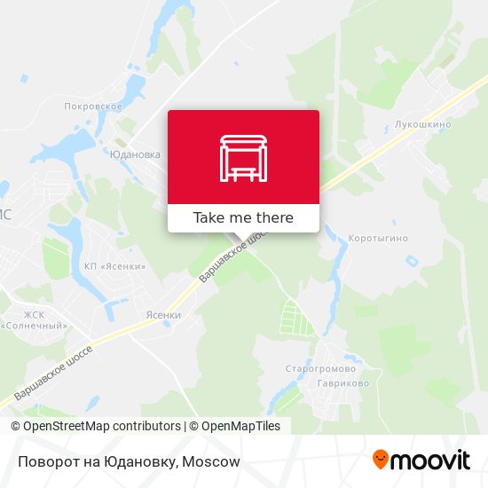 Поворот на Юдановку map