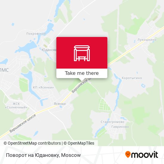 Поворот на Юдановку map