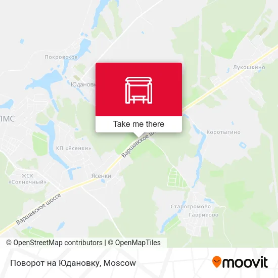 Поворот на Юдановку map