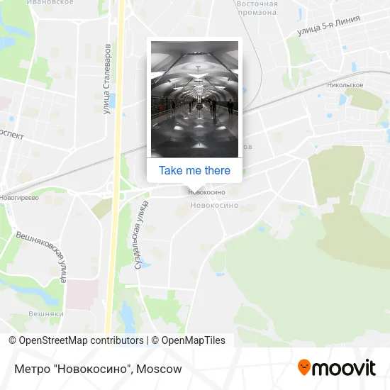 Метро "Новокосино" map