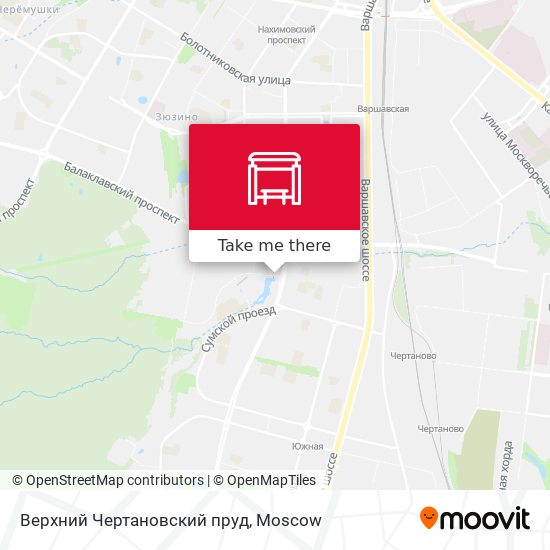 Верхний Чертановский пруд map