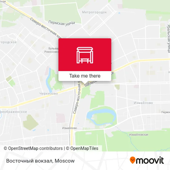 Восточный вокзал map