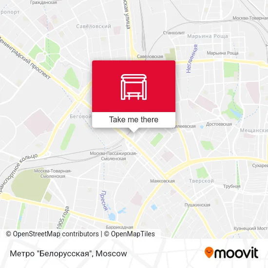 Метро "Белорусская" map