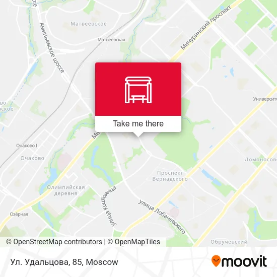 Ул. Удальцова, 85 map
