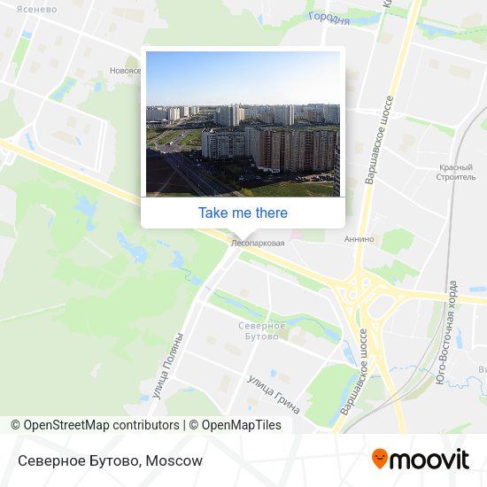 Северное Бутово map