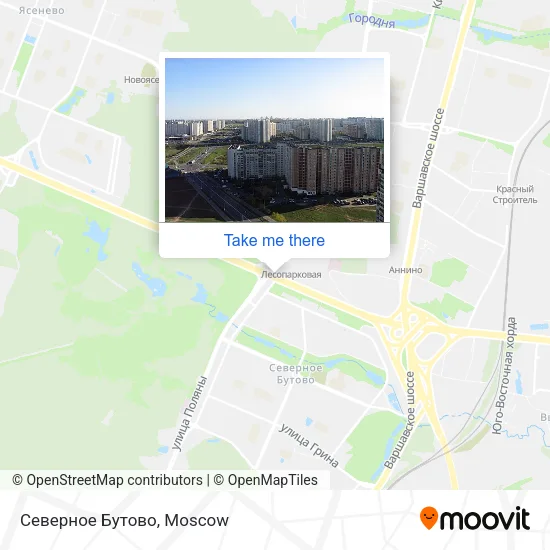 Северное Бутово map