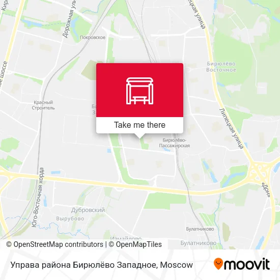 Управа района Бирюлёво Западное map