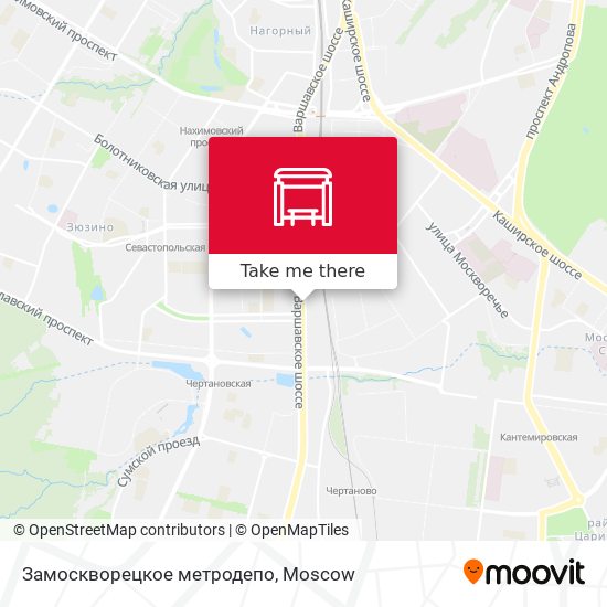 Замоскворецкое метродепо map