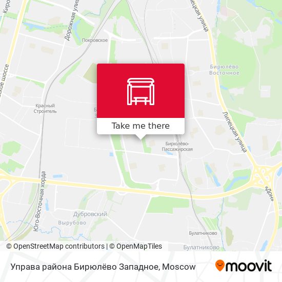 Управа района Бирюлёво Западное map