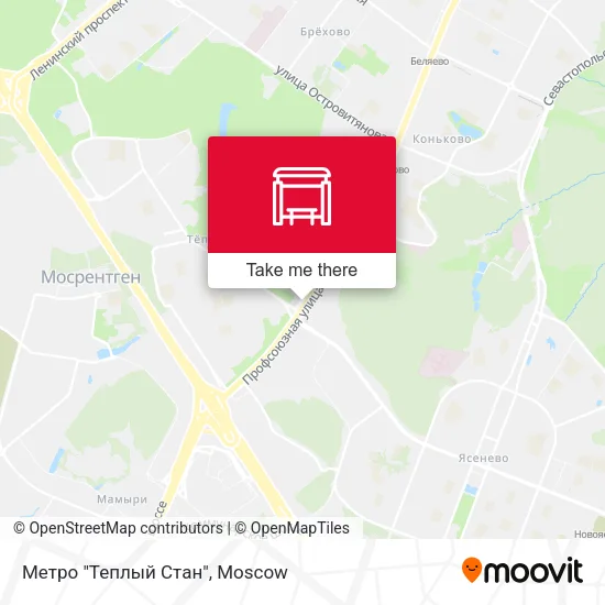 Метро "Теплый Стан" map