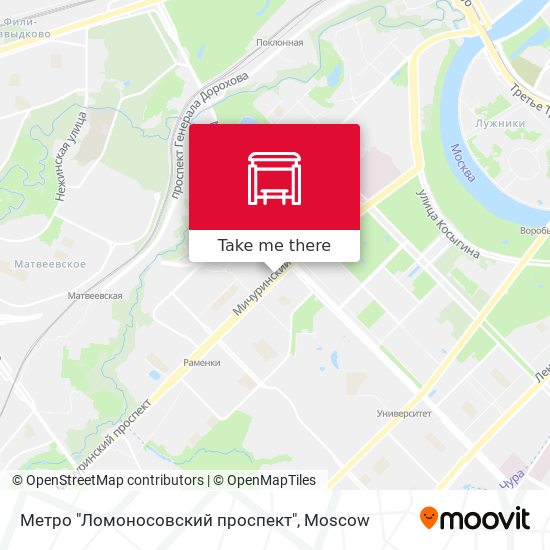 Метро "Ломоносовский проспект" map