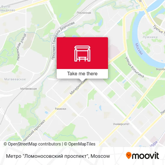 Метро "Ломоносовский проспект" map