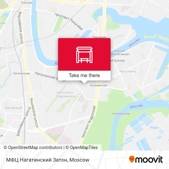 МФЦ Нагатинский Затон map
