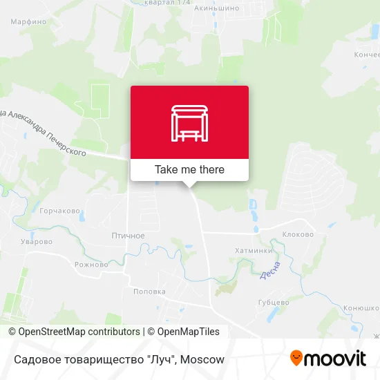 Садовое товарищество "Луч" map