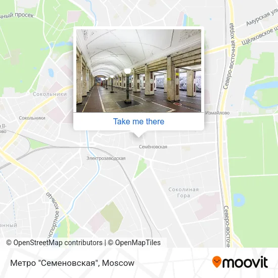 Метро "Семеновская" map