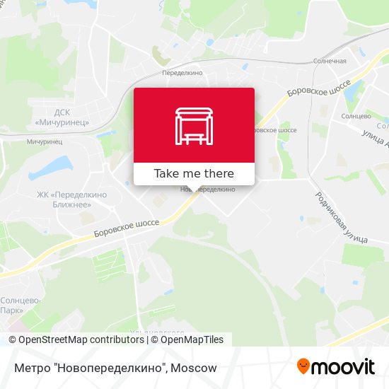 Метро "Новопеределкино" map