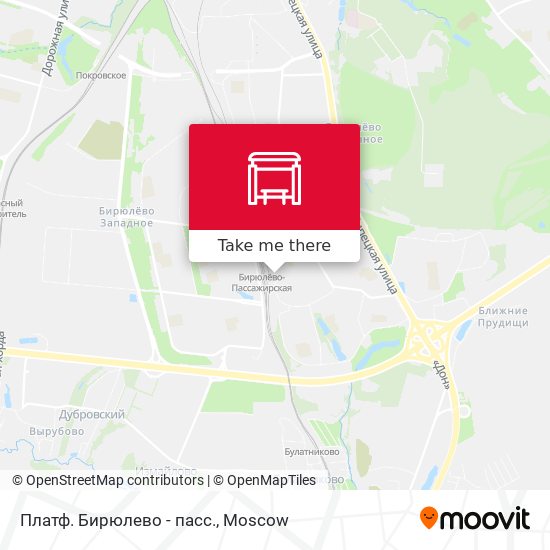 Платф. Бирюлево - пасс. map