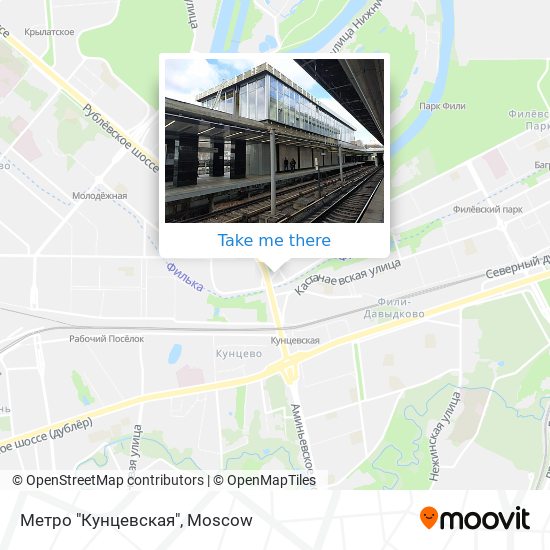 Метро "Кунцевская" map