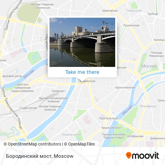 Бородинский мост map