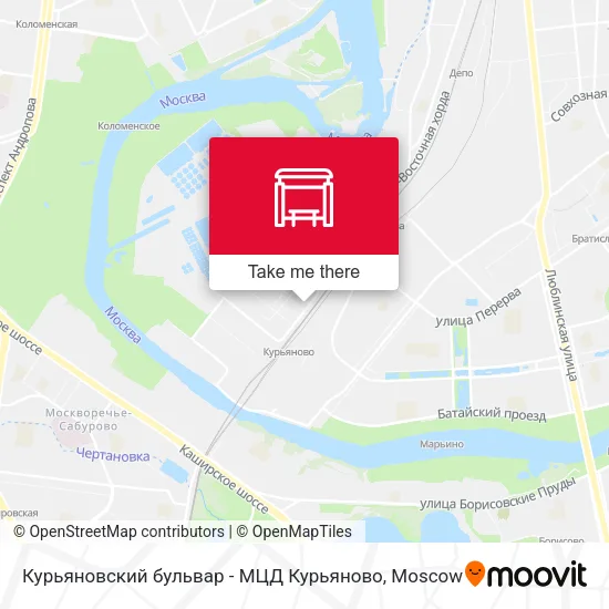 Курьяновский бульвар - МЦД Курьяново map