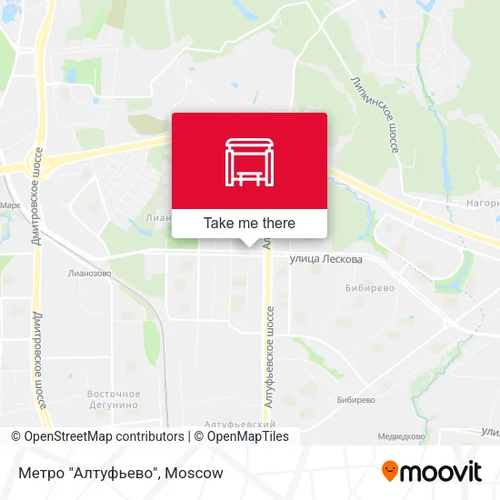 Метро "Алтуфьево" map