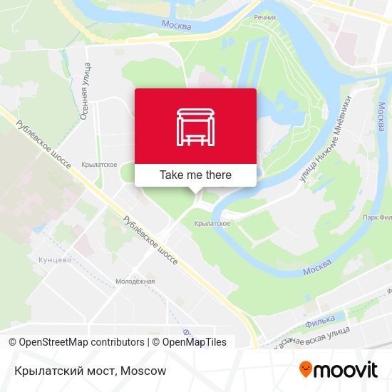 Крылатский мост map