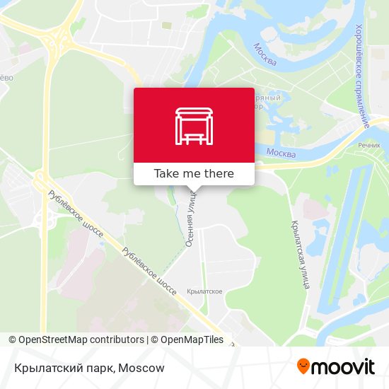 Крылатский парк map