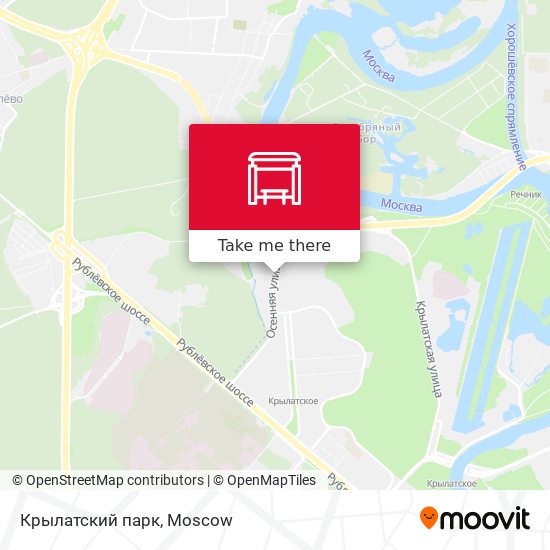 Крылатский парк map