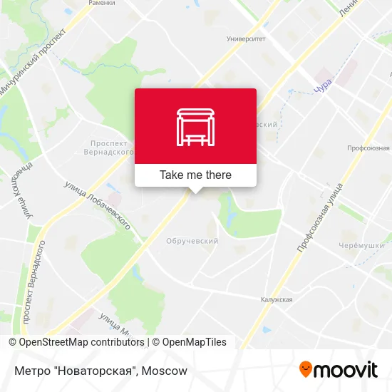 Метро "Новаторская" map