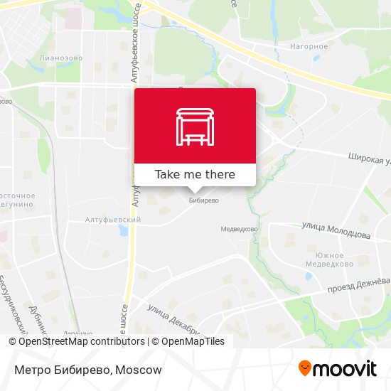 Метро Бибирево map