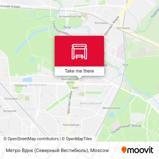 Метро Вднх (Северный Вестибюль) map