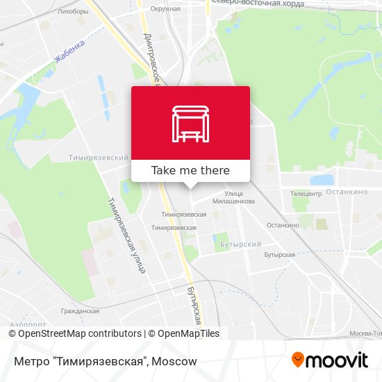 Метро "Тимирязевская" map