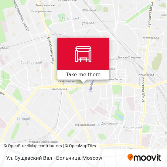 Ул. Сущевский Вал - Больница map