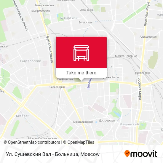 Ул. Сущевский Вал - Больница map