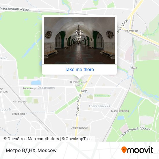 Метро ВДНХ map