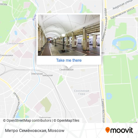 Метро Семёновская map