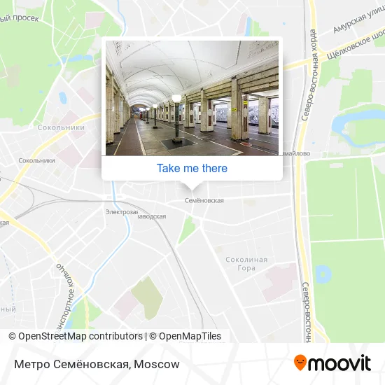 Метро Семёновская map