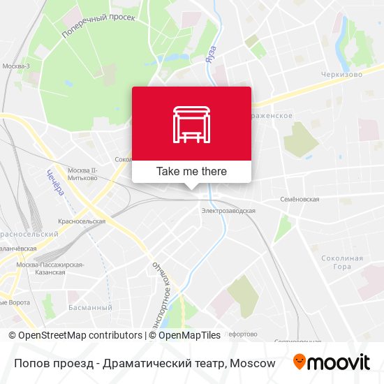 Попов проезд - Драматический театр map